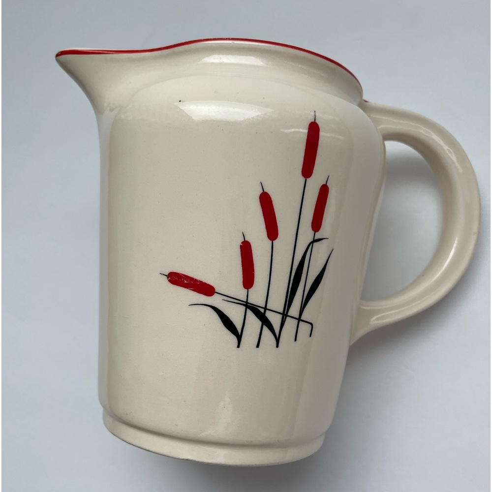VIntage Cat Tail Sears Roebuck and Co. Ceramic Pitcher